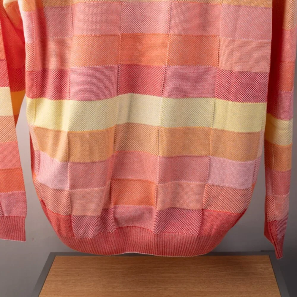 Vintage Marcello Men's 2XL Sweater Pink Peach Cotton Blend NWT $295